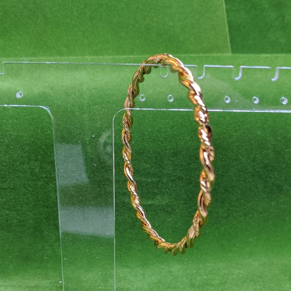 AVON Vintage Rope Twist Bracelet, Gold-tone, NOS